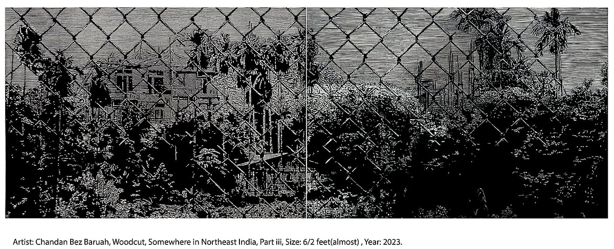 A glimpse of Chandan Bez Baruahs solo exhibition 